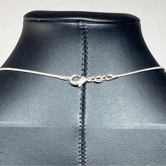 925 Sterling Rhodochrosite Unconditional Love Pendant Necklace Silver 18" - Picture 5 of 9